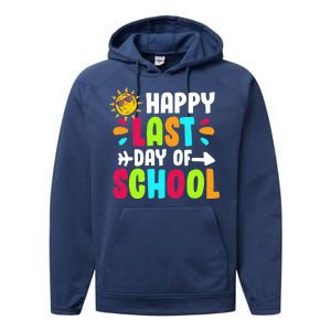 Happy Last Day Of School Sun Performance Fleece Hoodie