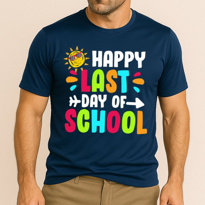 Happy Last Day Of School Sun Cooling Performance Crew T-Shirt