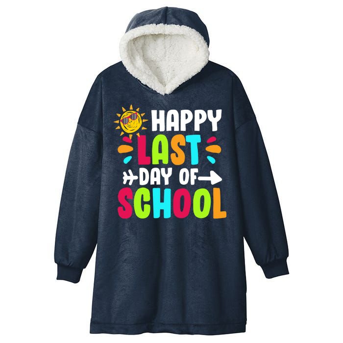 Happy Last Day Of School Sun Hooded Wearable Blanket