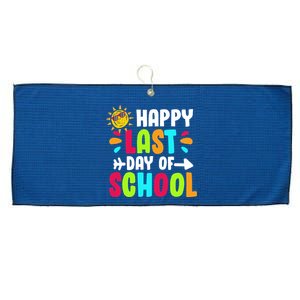 Happy Last Day Of School Sun Large Microfiber Waffle Golf Towel