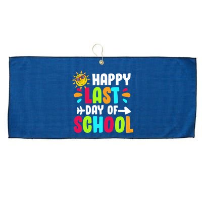 Happy Last Day Of School Sun Large Microfiber Waffle Golf Towel