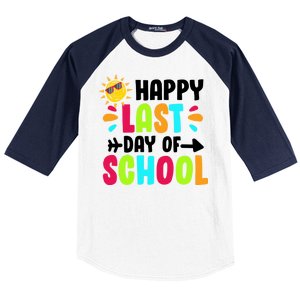 Happy Last Day Of School Sun Baseball Sleeve Shirt