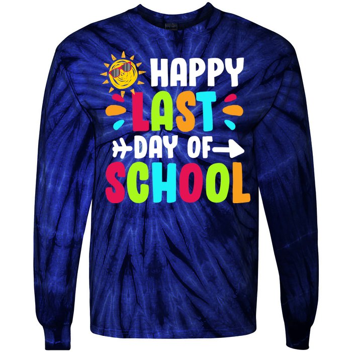 Happy Last Day Of School Sun Tie-Dye Long Sleeve Shirt