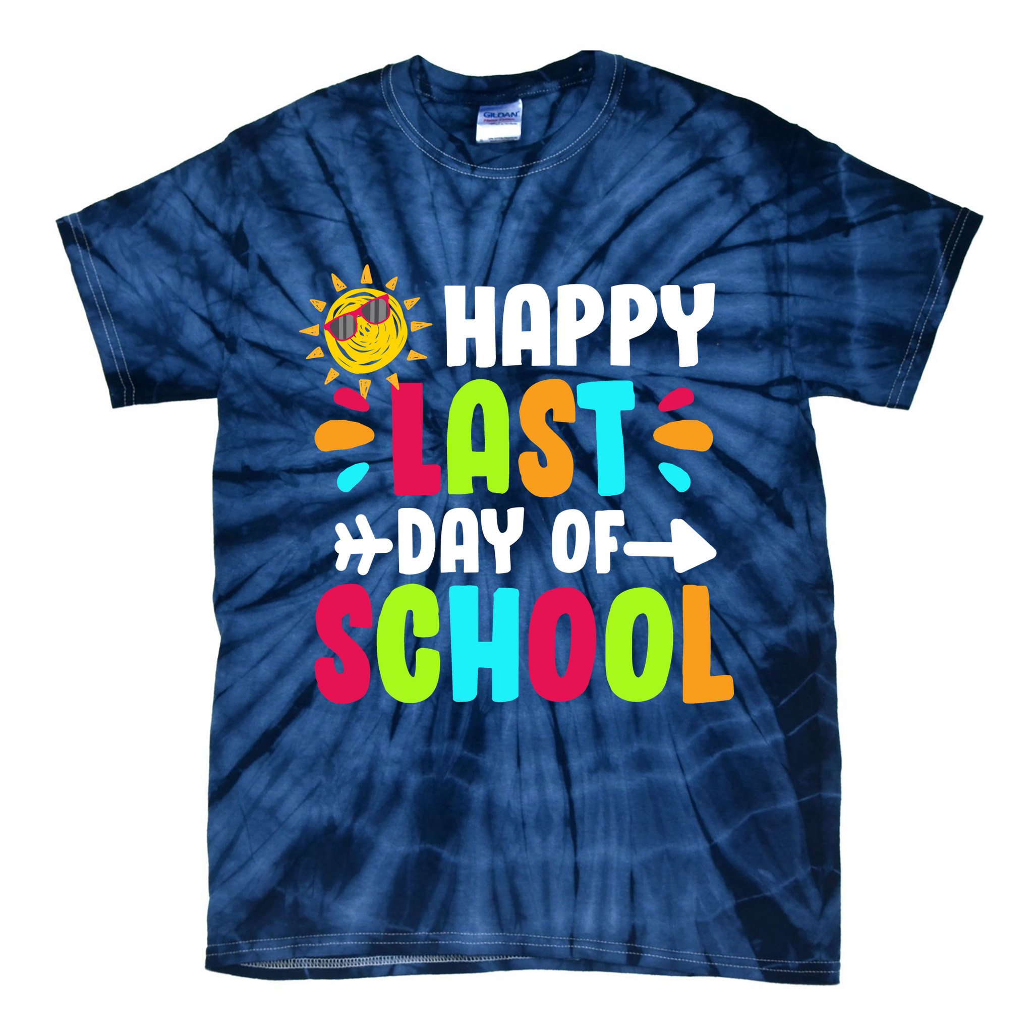 Happy Last Day Of School Sun Tie-Dye T-Shirt