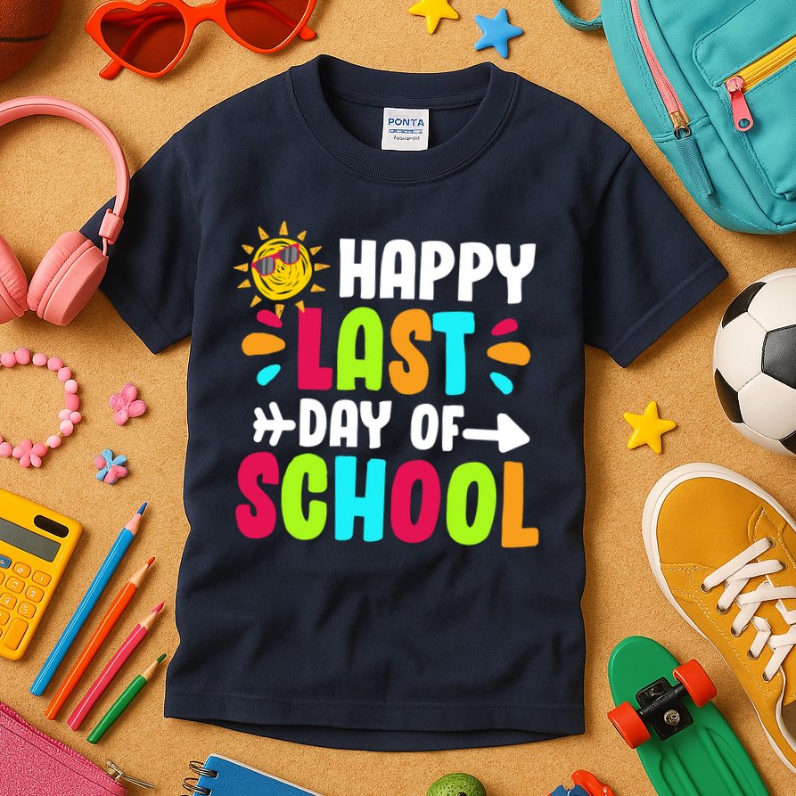 Happy Last Day Of School Sun Kids T-Shirt
