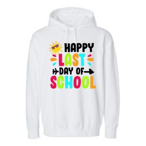 Happy Last Day Of School Sun Garment-Dyed Fleece Hoodie