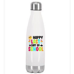 Happy Last Day Of School Sun Stainless Steel Insulated Water Bottle