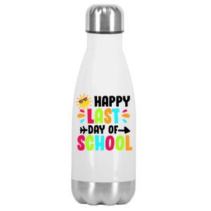 Happy Last Day Of School Sun Stainless Steel Insulated Water Bottle