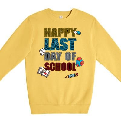 Happy Last Day Of School Supplies Premium Crewneck Sweatshirt