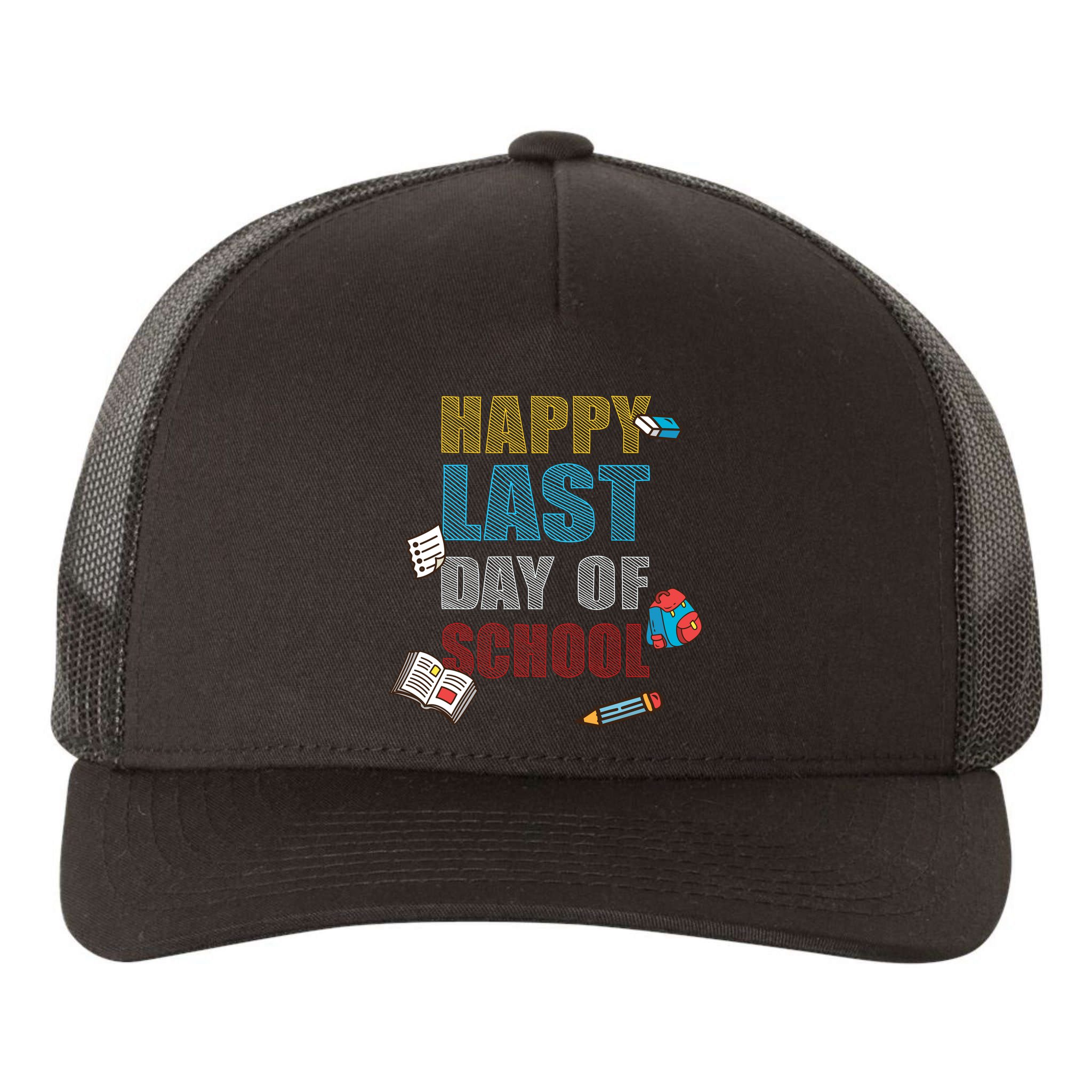 Happy Last Day Of School Supplies Yupoong Adult 5-Panel Trucker Hat