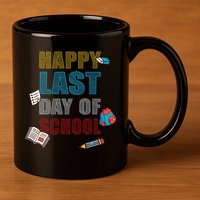 Happy Last Day Of School Supplies 11oz C Handle Ceramic Mug