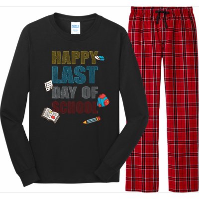 Happy Last Day Of School Supplies Long Sleeve Pajama Set