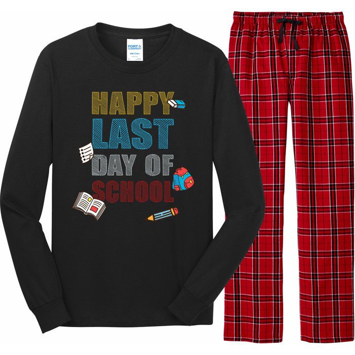 Happy Last Day Of School Supplies Long Sleeve Pajama Set