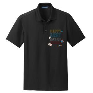 Happy Last Day Of School Supplies Dry Zone Grid Polo