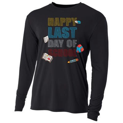 Happy Last Day Of School Supplies Cooling Performance Long Sleeve Crew