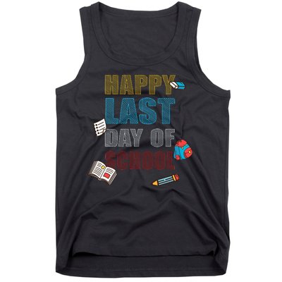 Happy Last Day Of School Supplies Tank Top