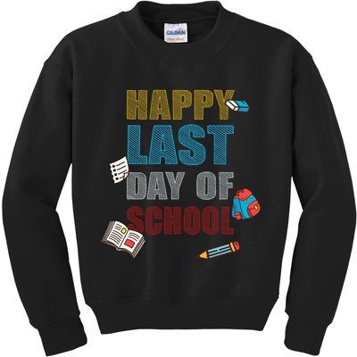 Happy Last Day Of School Supplies Kids Sweatshirt
