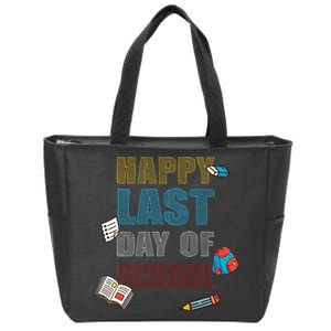 Happy Last Day Of School Supplies Zip Tote Bag