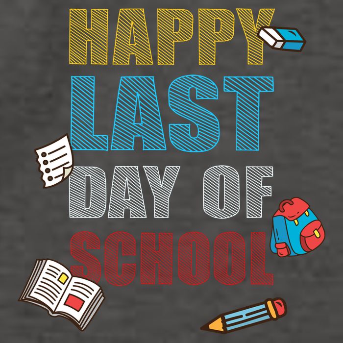 Happy Last Day Of School Supplies Vector Backpack