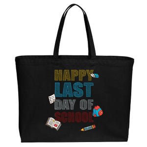 Happy Last Day Of School Supplies Cotton Canvas Jumbo Tote