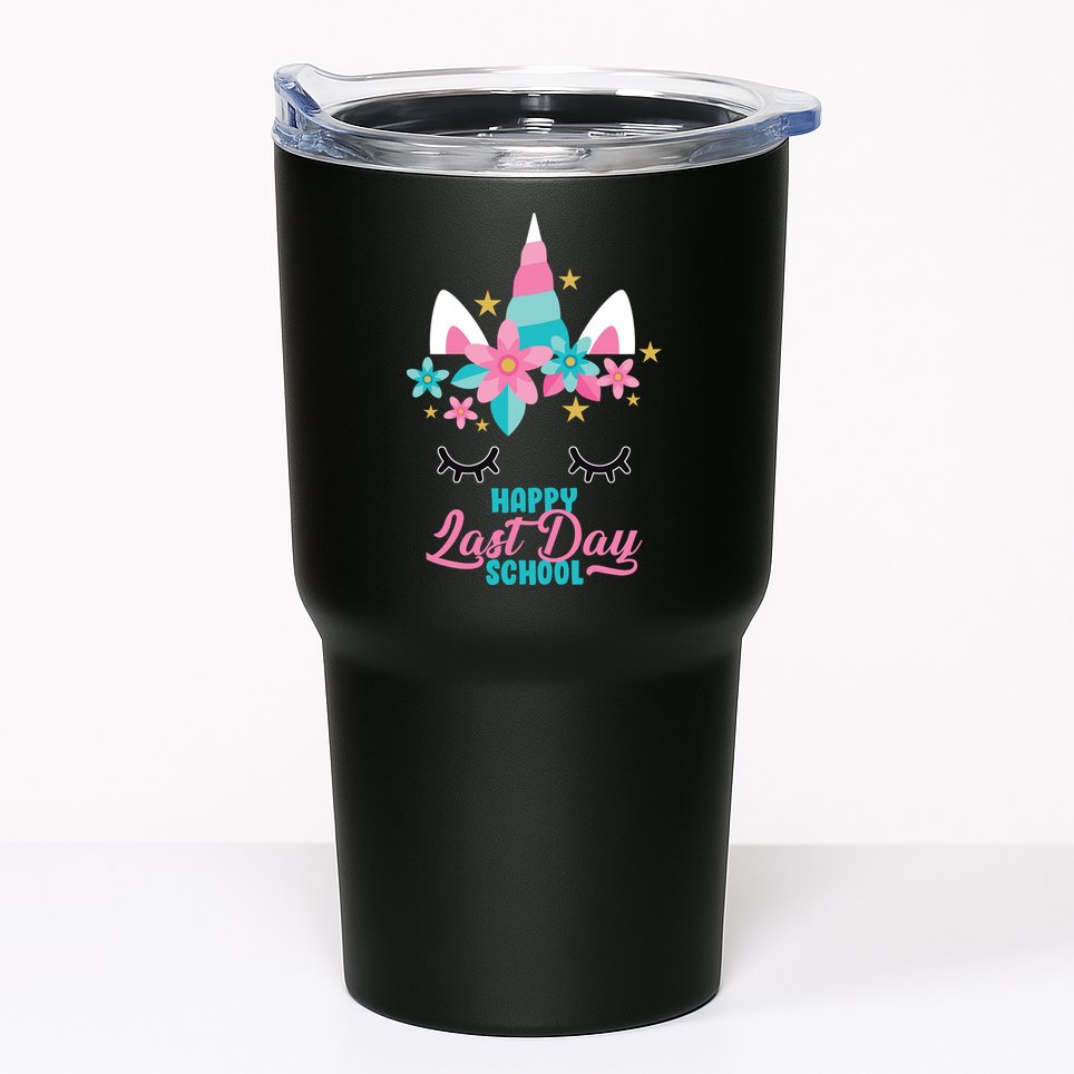 Happy Last Day Of School Unicorn Face Tumbler