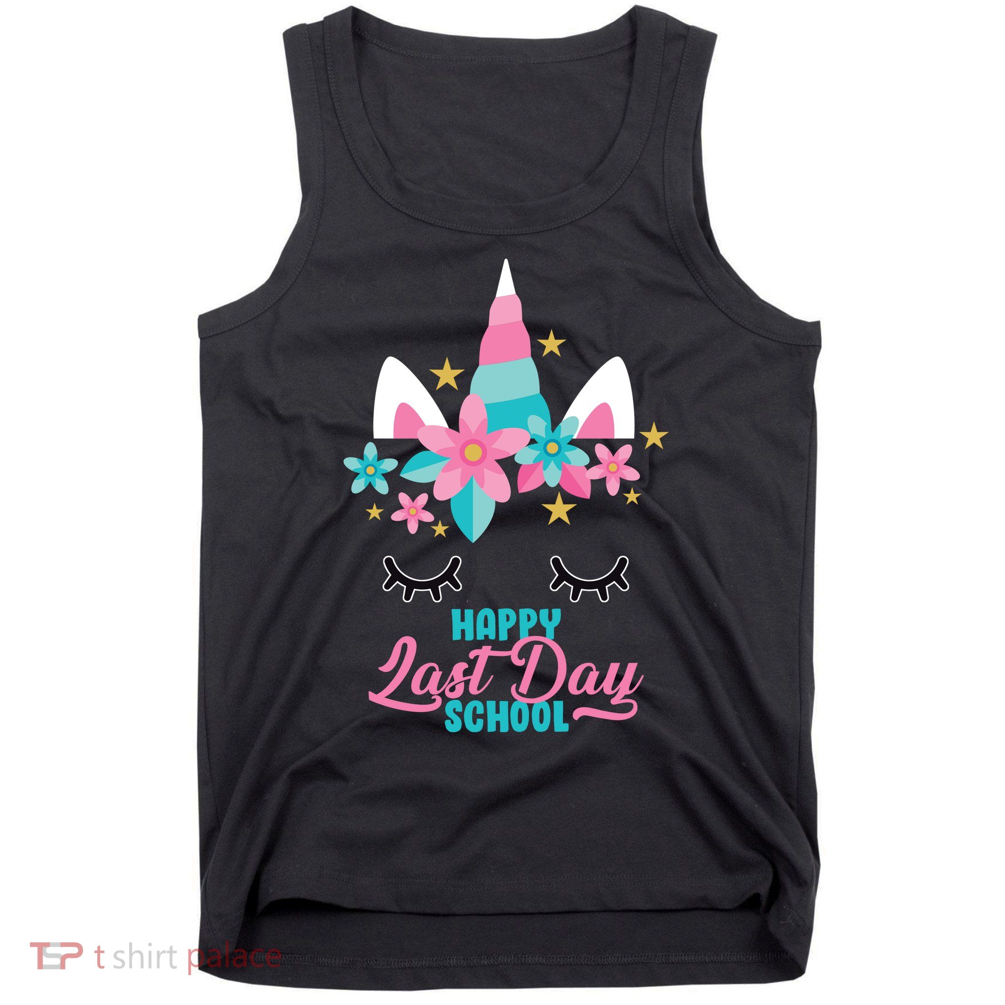 Happy Last Day Of School Unicorn Face Tank Top