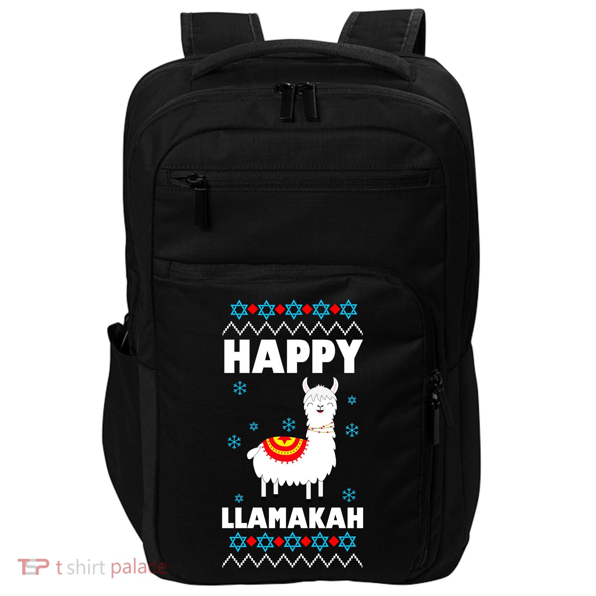 Happy Llamakah Llama Hanukkah Impact Tech Backpack