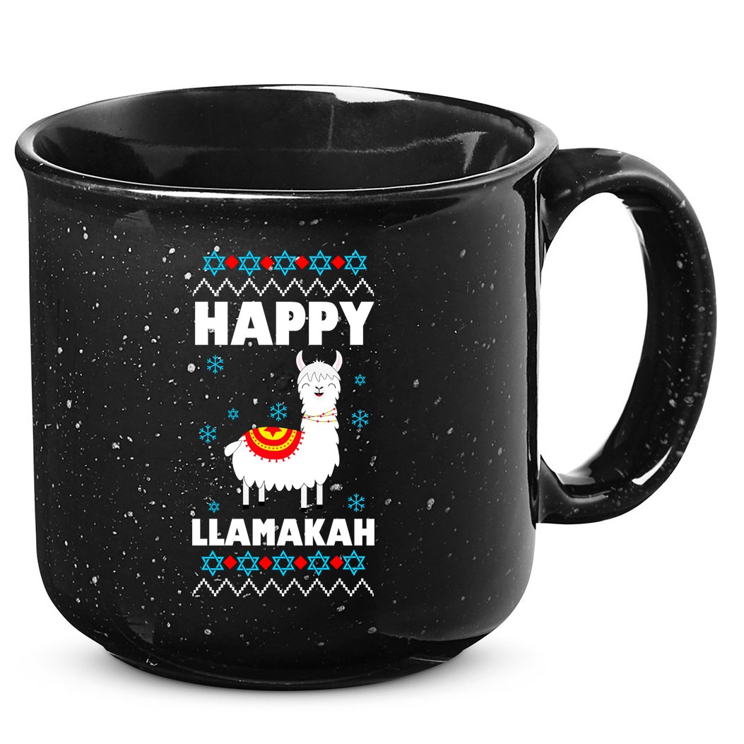 Happy Llamakah Llama Hanukkah 15oz Campfire Ceramic Mug