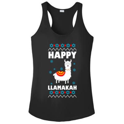Happy Llamakah Llama Hanukkah Ladies PosiCharge Competitor Racerback Tank