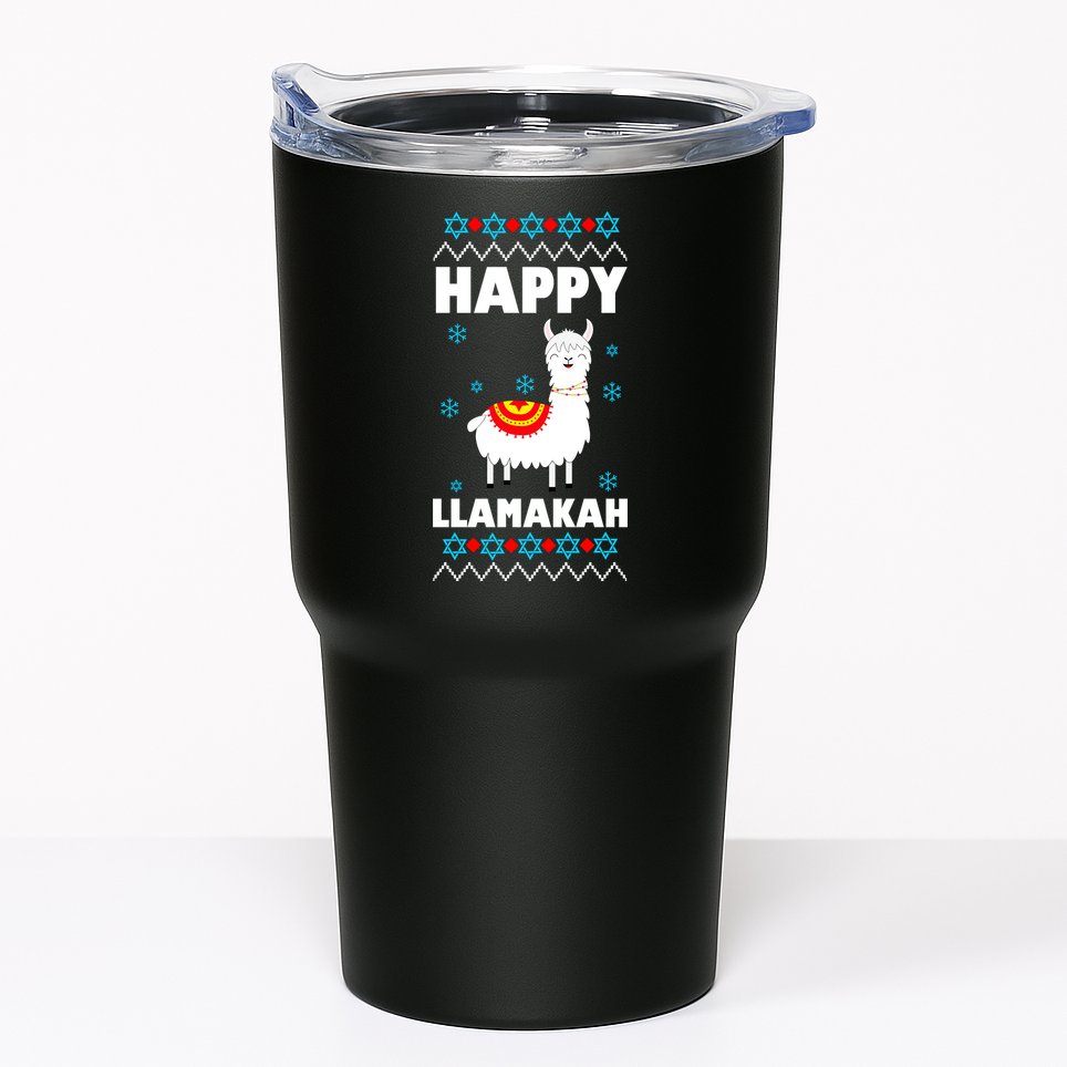 Happy Llamakah Llama Hanukkah Tumbler