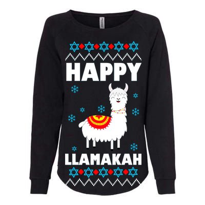 Happy Llamakah Llama Hanukkah Womens California Wash Sweatshirt