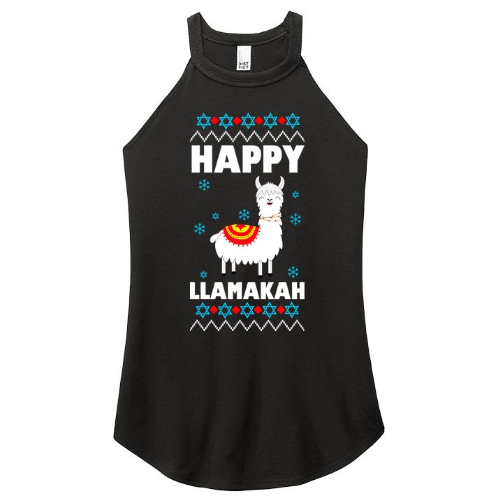 Happy Llamakah Llama Hanukkah Women's Perfect Tri Rocker Tank