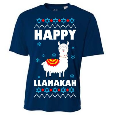 Happy Llamakah Llama Hanukkah Cooling Performance Crew T-Shirt