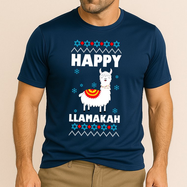 Happy Llamakah Llama Hanukkah Performance Shirt