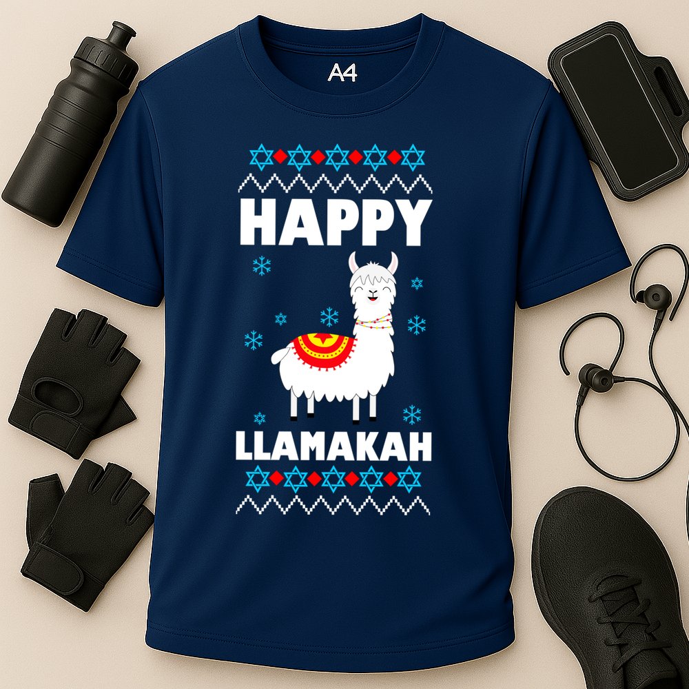 Happy Llamakah Llama Hanukkah Performance Shirt