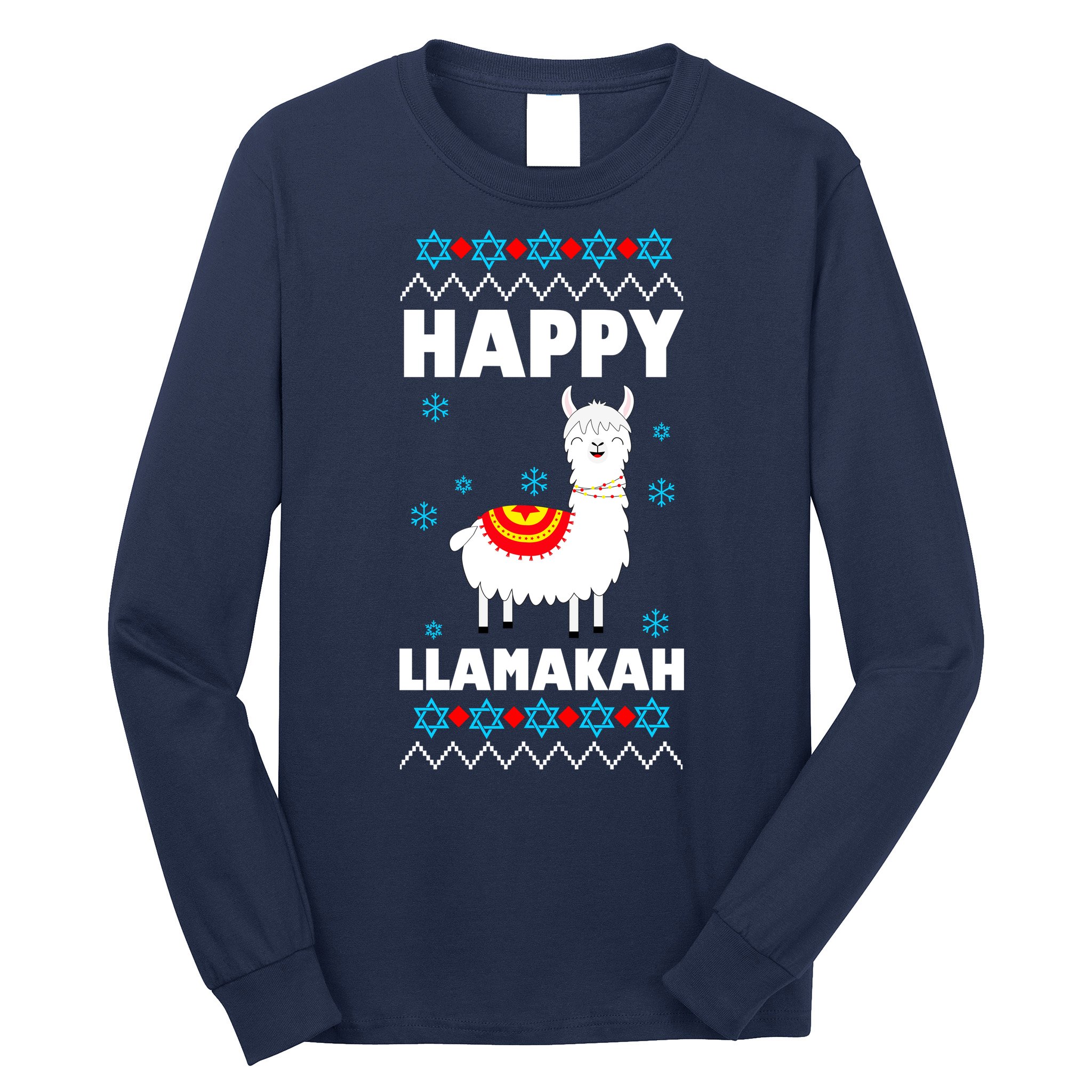 Happy Llamakah Llama Hanukkah Long Sleeve Shirt