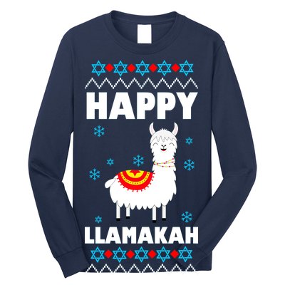 Happy Llamakah Llama Hanukkah Long Sleeve Shirt