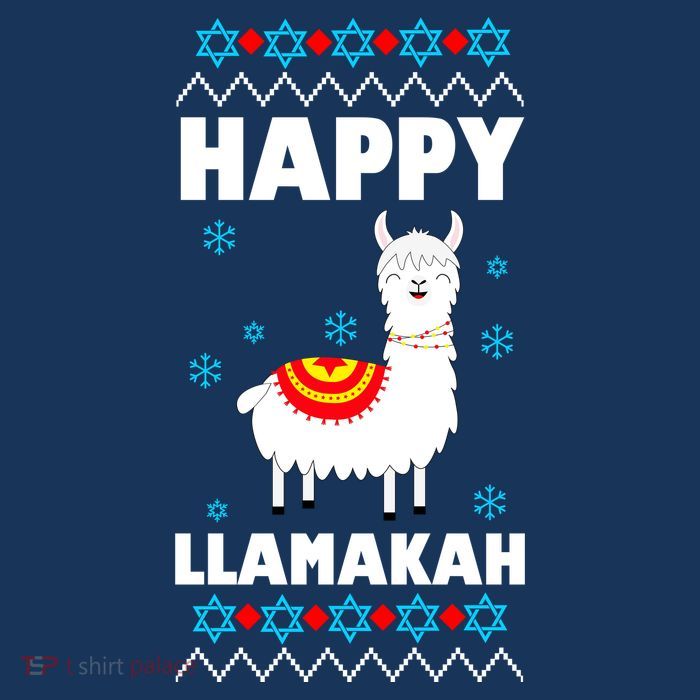 Happy Llamakah Llama Hanukkah Button
