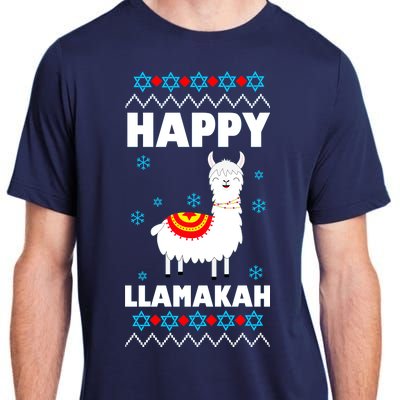 Happy Llamakah Llama Hanukkah Adult ChromaSoft Performance T-Shirt