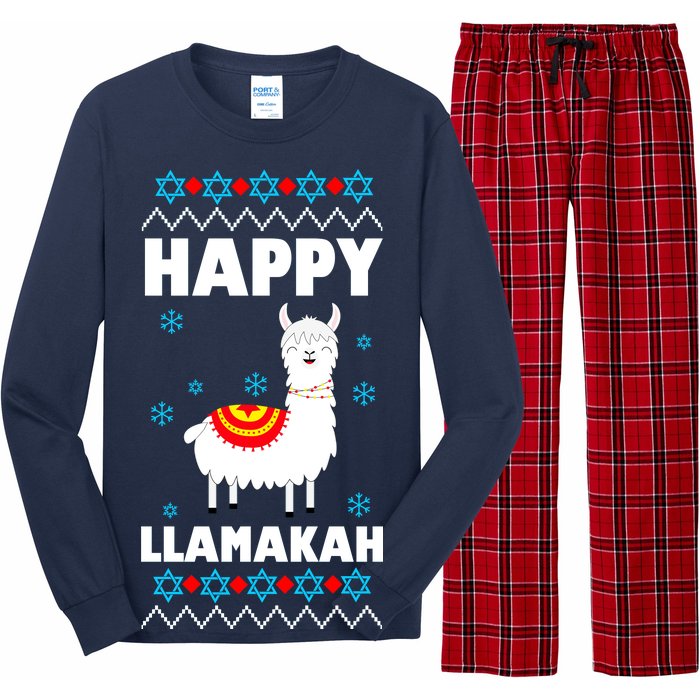 Happy Llamakah Llama Hanukkah Long Sleeve Pajama Set