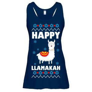 Happy Llamakah Llama Hanukkah Ladies Essential Flowy Tank