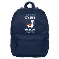 Happy Llamakah Llama Hanukkah 16 in Basic Backpack