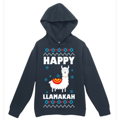 Happy Llamakah Llama Hanukkah Urban Pullover Hoodie