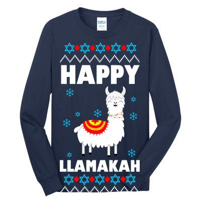 Happy Llamakah Llama Hanukkah Tall Long Sleeve T-Shirt