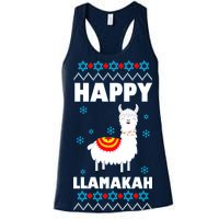 Happy Llamakah Llama Hanukkah Women's Racerback Tank