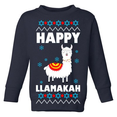 Happy Llamakah Llama Hanukkah Toddler Sweatshirt