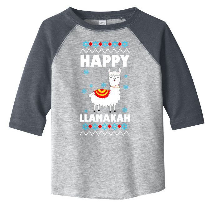 Happy Llamakah Llama Hanukkah Toddler Fine Jersey T-Shirt