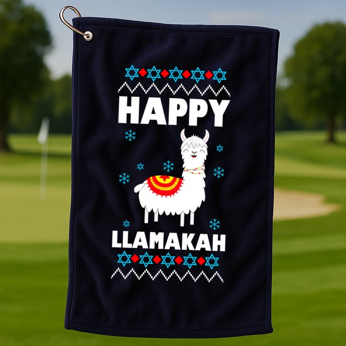 Happy Llamakah Llama Hanukkah Golf Towel