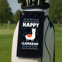 Happy Llamakah Llama Hanukkah Golf Towel
