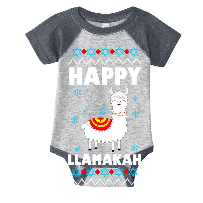 Happy Llamakah Llama Hanukkah Infant Baby Jersey Bodysuit